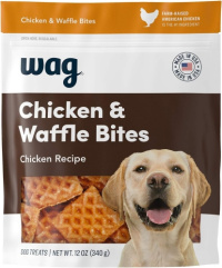 Wag Dog Treats Chicken and Waffle Bites